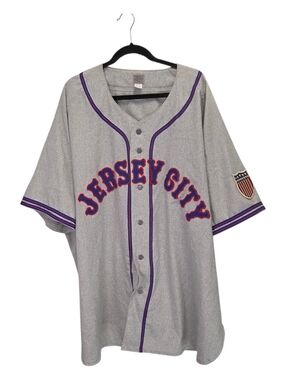 Jersey City Giants #7 Ebbets Field Flannels Wool Baseball Jersey USA Size 4XL